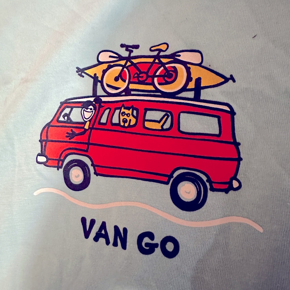 Life is Good Blue Tank “Van Go” design- Size M Medium Women’s
